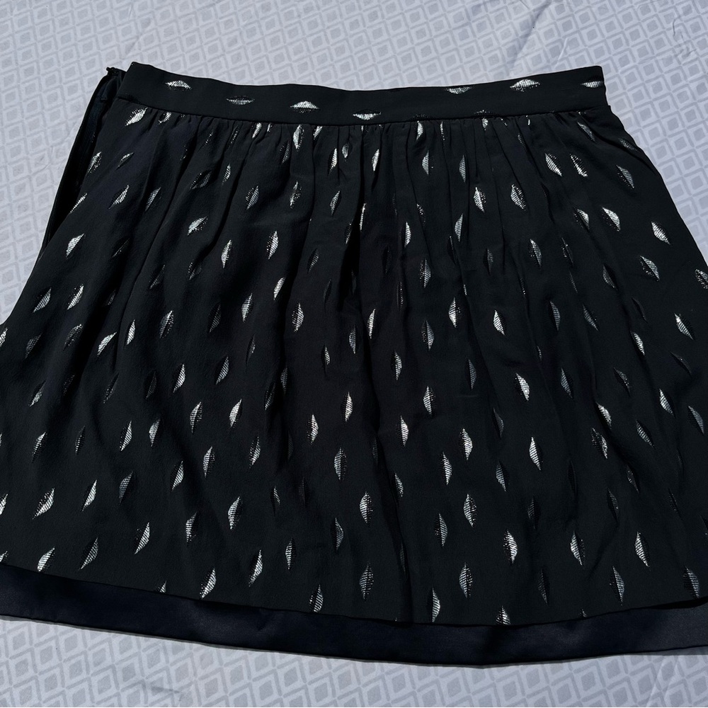 Club Monaco Black and Shimmer Mini Skirt